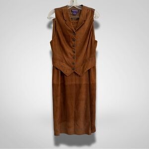 Vintage 90s Union Ralph Lauren Collection Purple Tag Suede Leather Set